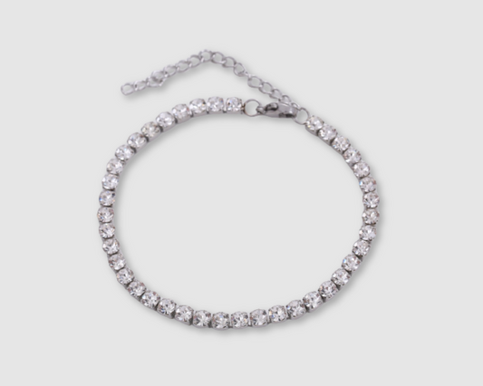 White Diamond Tennis Chain Bracelet
