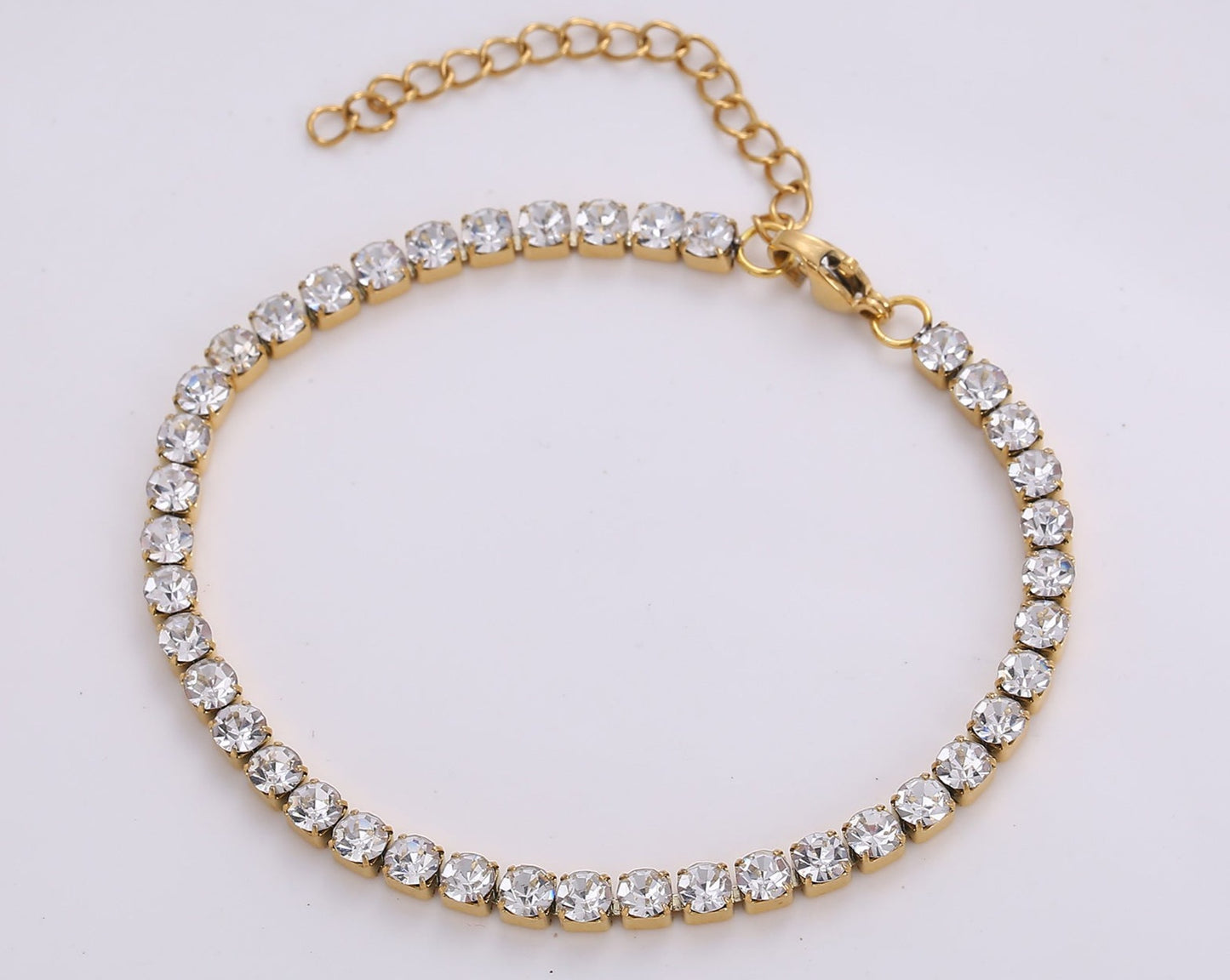 White Diamond Tennis Chain Bracelet